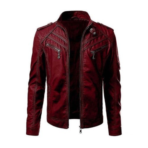 Men's Black Leather Biker Motorcycle Jackets TheJacketFactory
