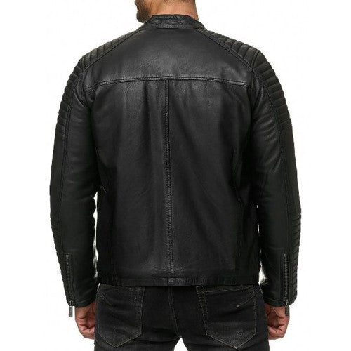 Men's Classic Black leather jacket TheJacketFactory
