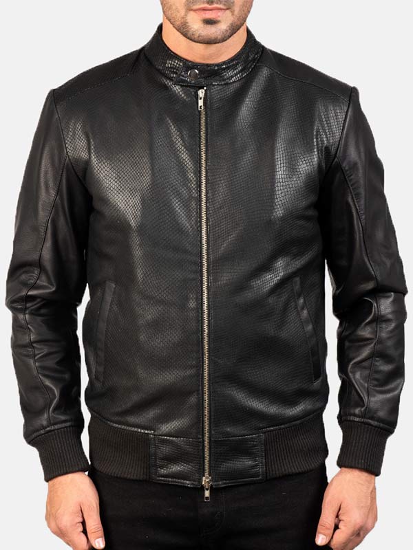 Men's Leather Bomber Jacket TheJacketFactory