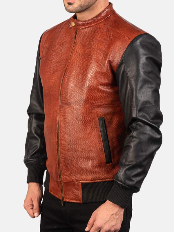 Men's Leather Bomber Jacket TheJacketFactory
