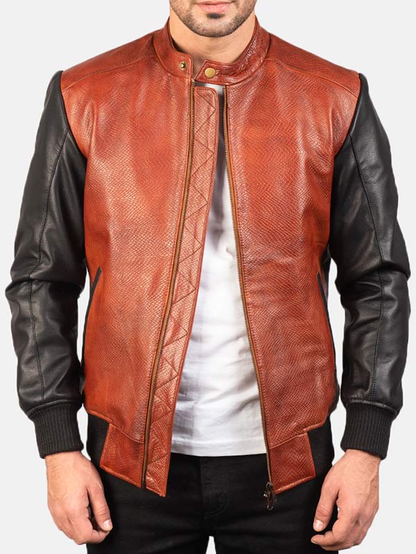 Men's Leather Bomber Jacket TheJacketFactory