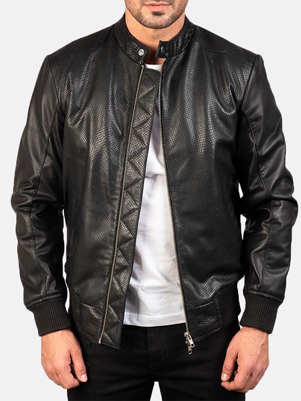 Men's Leather Bomber Jacket TheJacketFactory