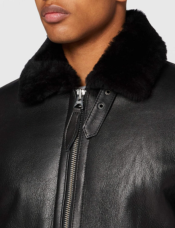 Men's Shearling Leather Jacket TheJacketFactory