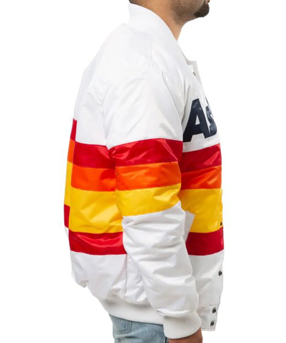 Starter Houston Astros Bomber Satin Jacket TheJacketFactory