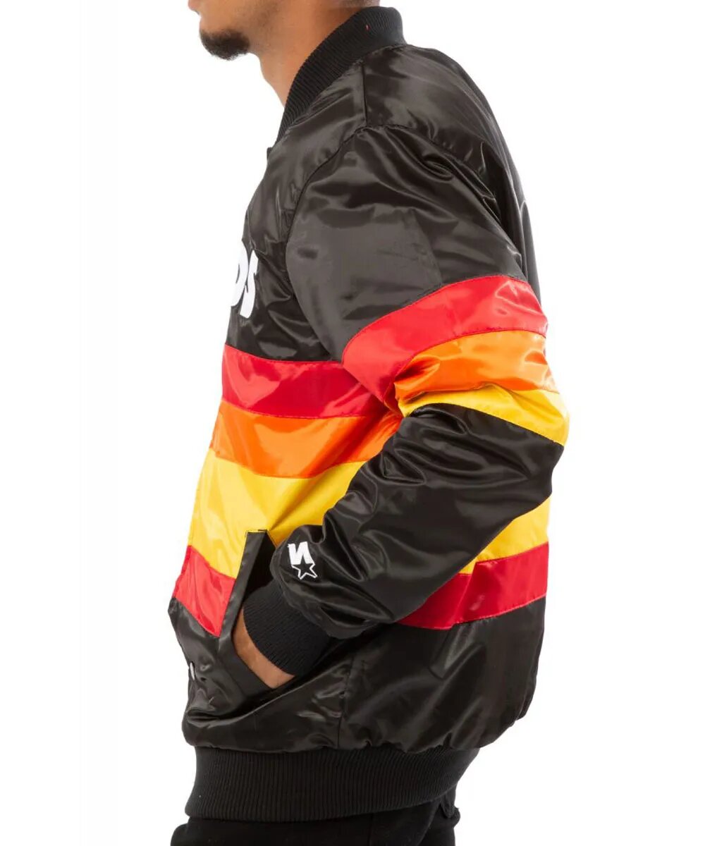 Starter Houston Astros Bomber Satin Jacket TheJacketFactory