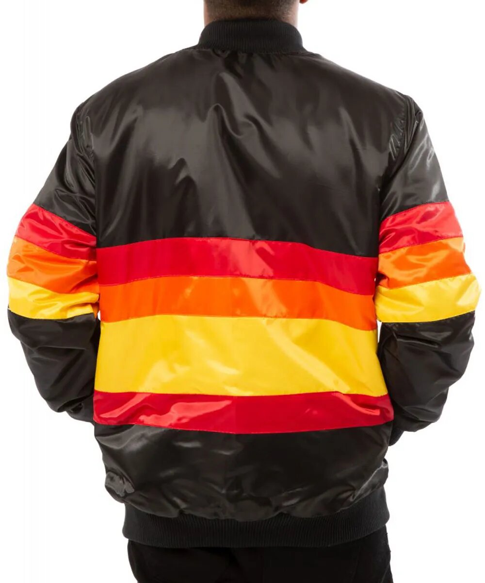 Starter Houston Astros Bomber Satin Jacket TheJacketFactory