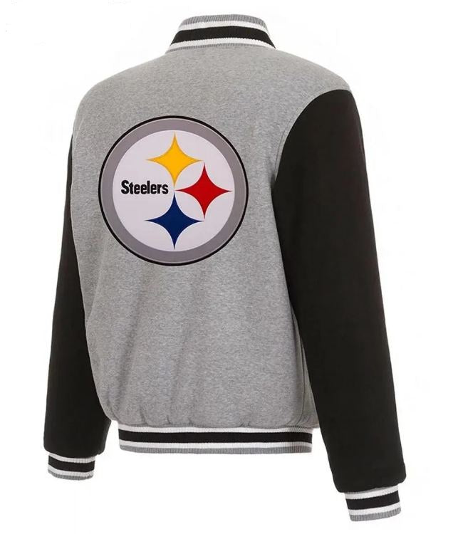 Varsity Pittsburgh Steelers Leather & Wool Jacket TheJacketFactory