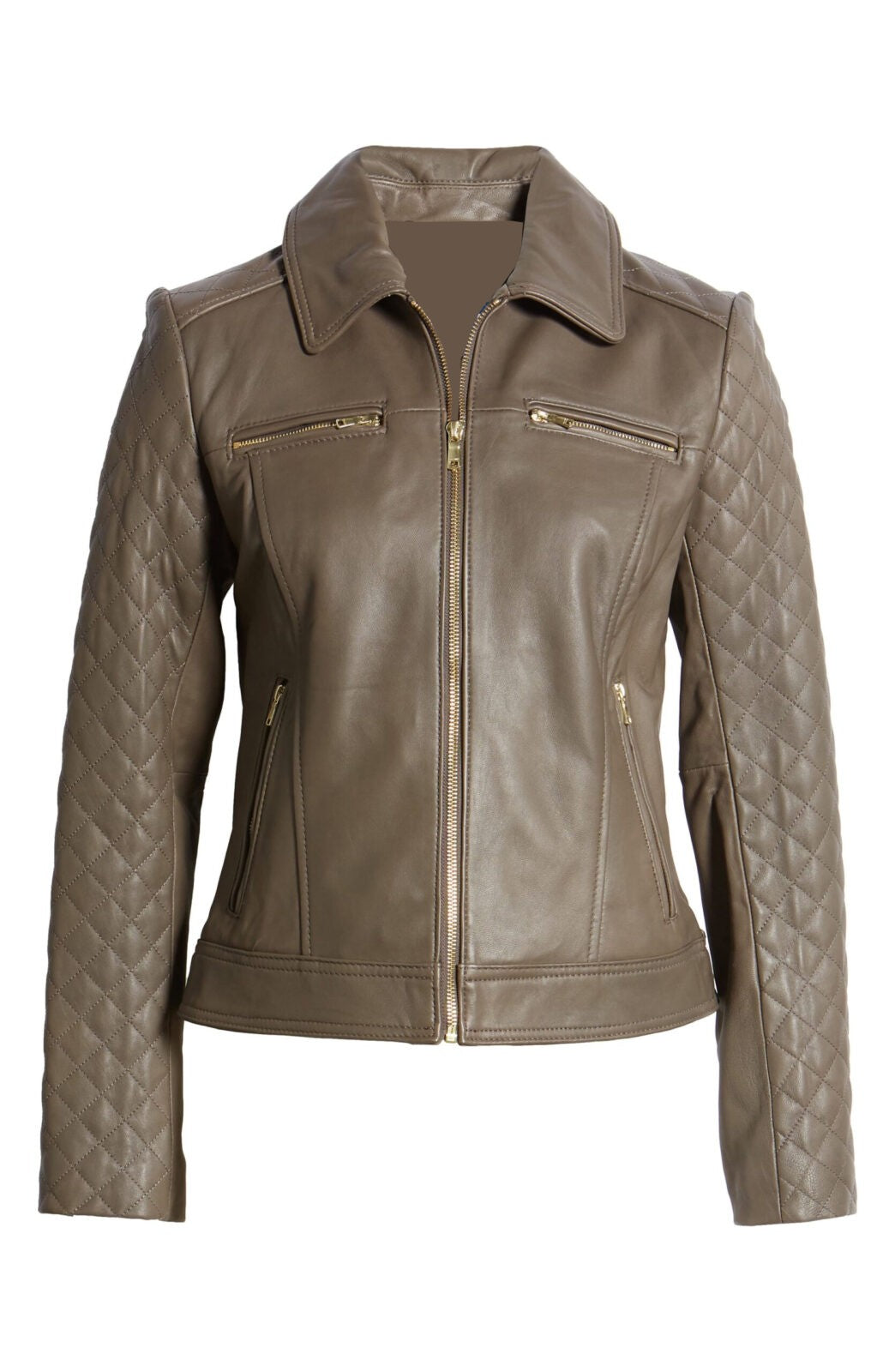 Women's Quilted Lambskin Leather Jacket TheJacketFactory