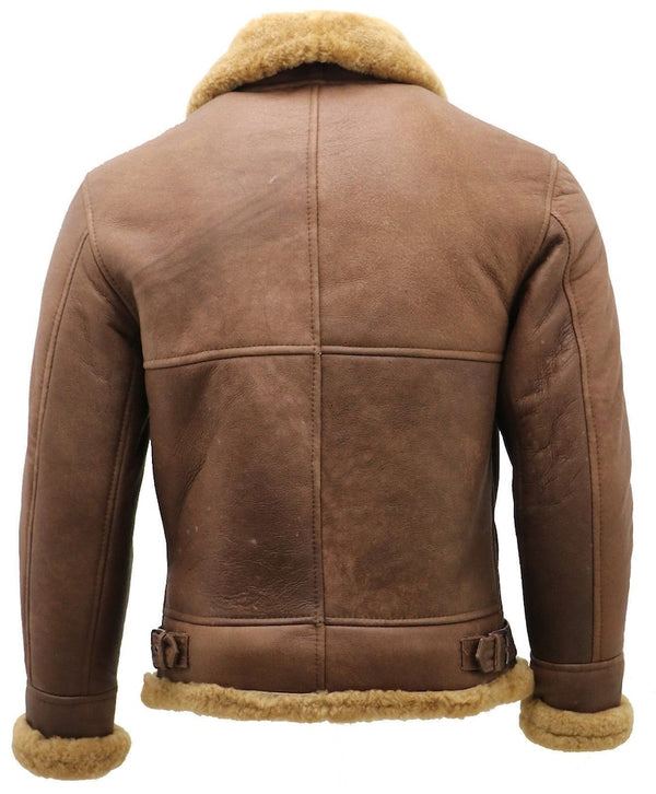 Men's Brown B3 Sheepskin Aviator Jacket