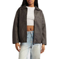Women's Brown Faux Leather Jacket