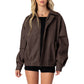 Women's Brown Bomber Jacket