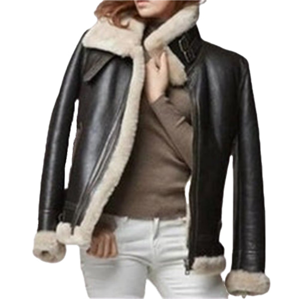 womens-black-b3-bomber-sheepskin-raf-aviator-wwii-fur-pilot-leather-jacket