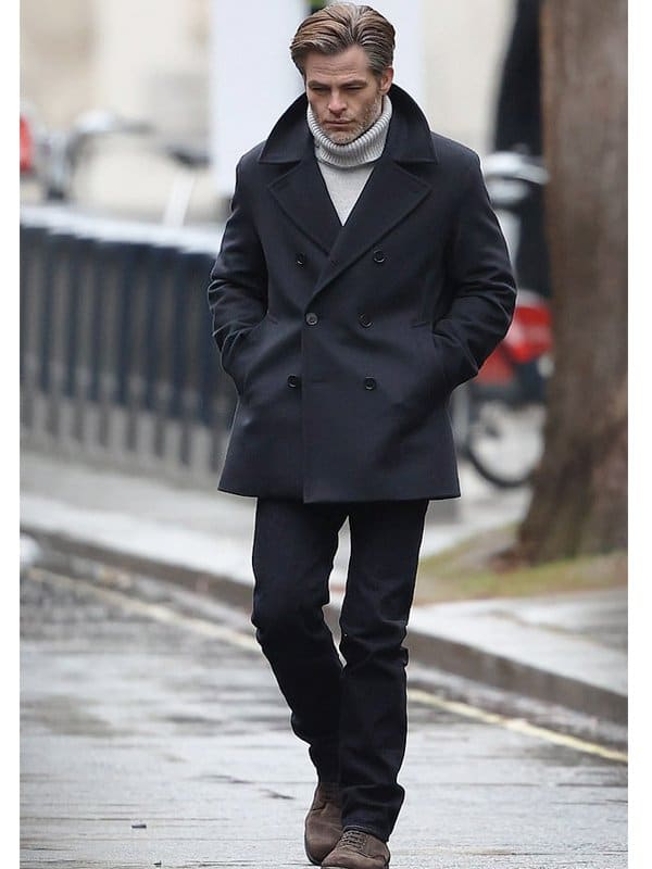 All the Old Knives Chris Pine Peacoat TheJacketFactory