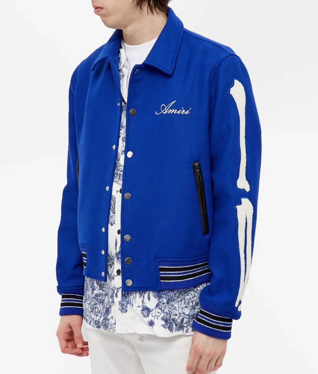 Amiri Bone Blue Jacket – The Jacket Factory Amiri Bone Blue Jacket – The Jacket Factory