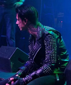 Andy Biersack American Satan Spiked Leather Jacket TheJacketFactory