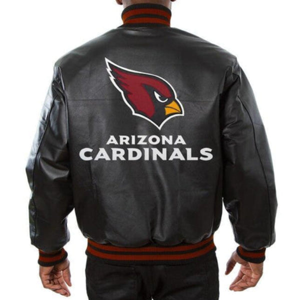 Arizona Cardinals Black Leather Jacket TheJacketFactory