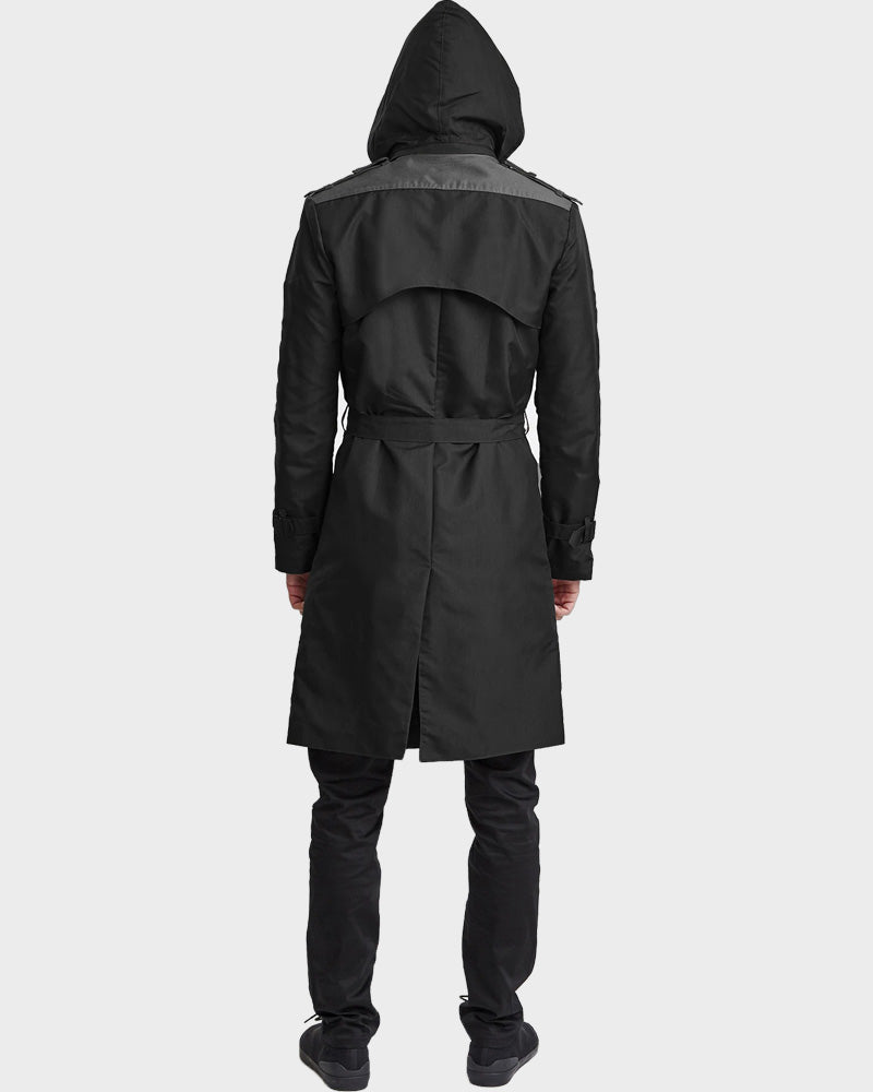 Men's Black Mid-Length Coat