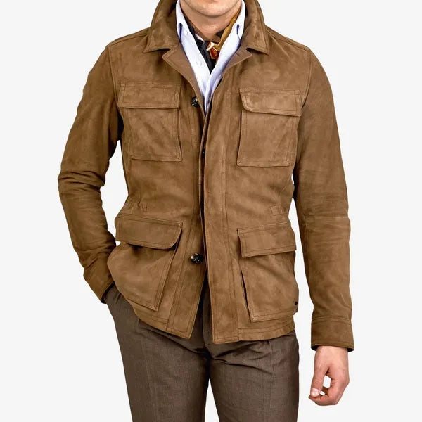 Brown Suede Leather Jacket TheJacketFactory