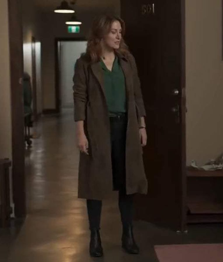 Dangerous Lies Sasha Alexander Suede Coat TheJacketFactory