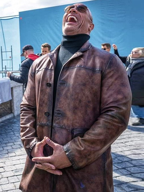 Dwayne Johnson Leather Coat TheJacketFactory