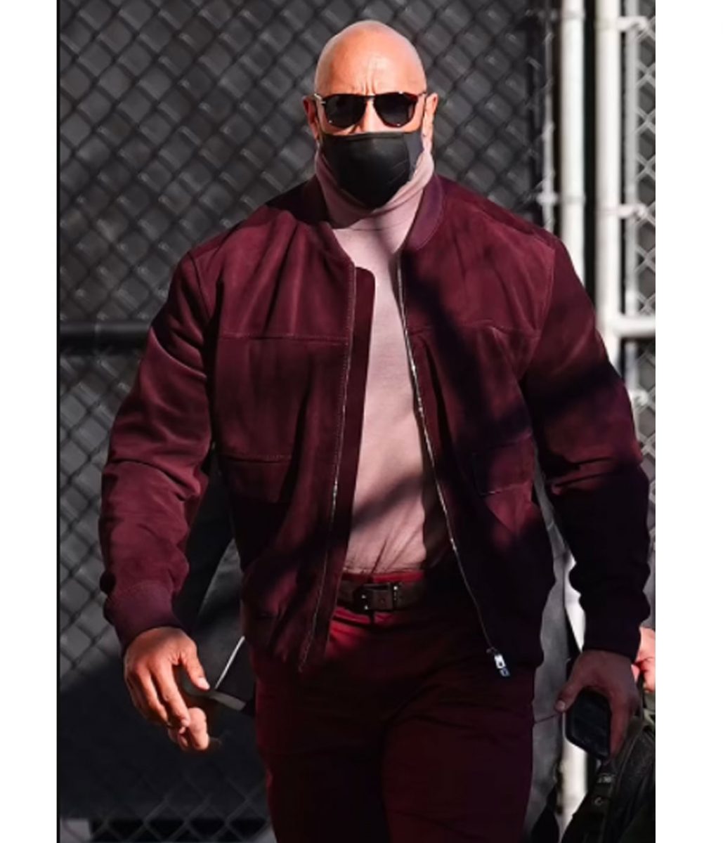 Dwayne Johnson Suede Bomber Jacket TheJacketFactory