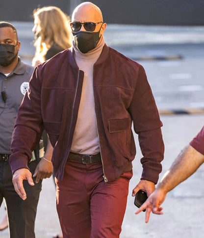 Dwayne Johnson Suede Bomber Jacket TheJacketFactory