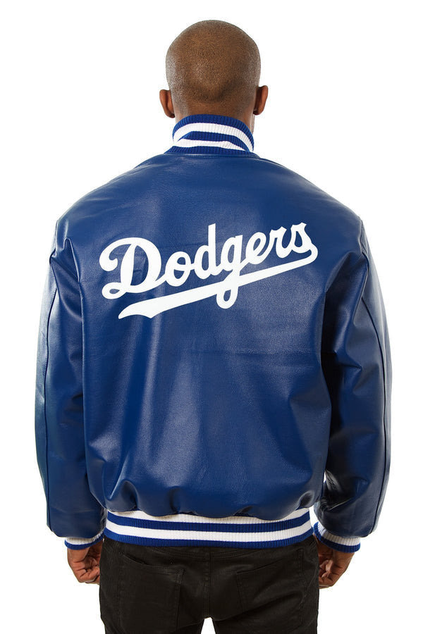 Los Angeles Dodgers Varsity Letterman Royal Blue Leather Jacket Royal-Blue / XL