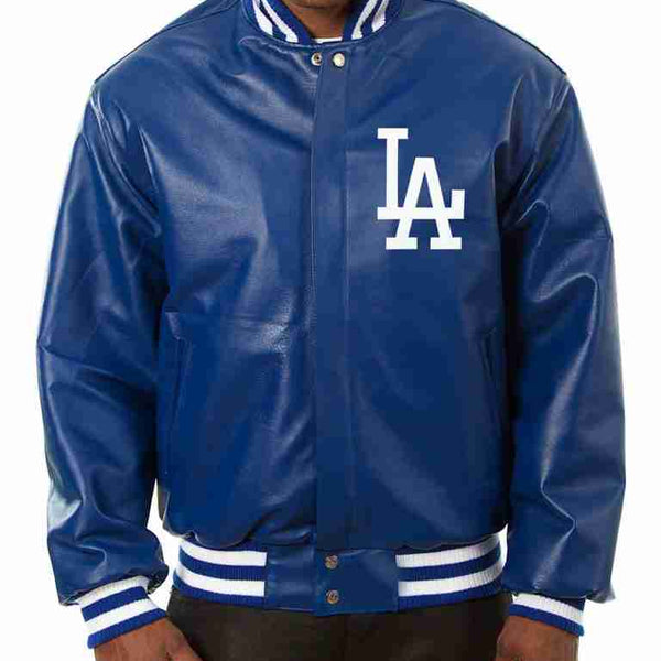 La Dodgers Letterman Blue and White Jacket