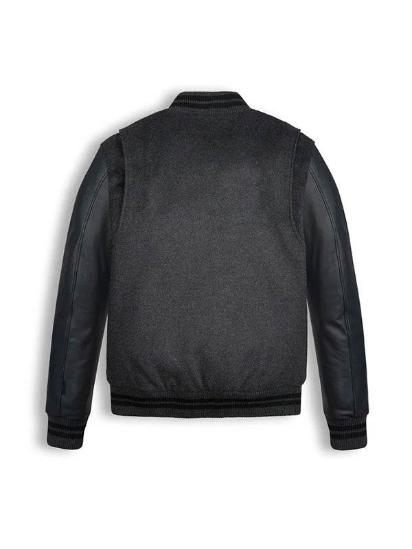 Men-Black-Wool-Varsity-Bomber-Leather-Jacket