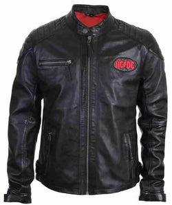 Men’s ACDC Biker Leather Jacket TheJacketFactory