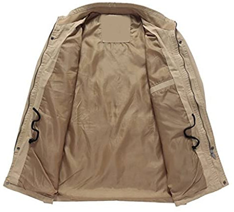 Men's Beige Cotton Jacket TheJacketFactory