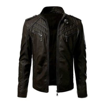 Men's Black Leather Biker Motorcycle Jackets