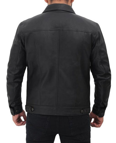 Men's Black Trucker Jacket