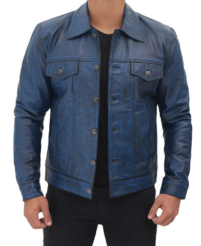 Men's Blue Trucker Jacket
