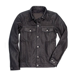 Men's Calfskin Leather Jean Jacket TheJacketFactory