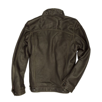 Men's Calfskin Leather Jean Jacket