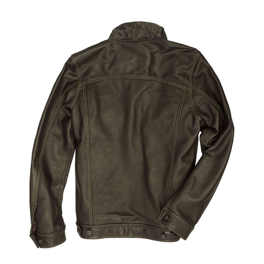 Men's Calfskin Leather Jean Jacket