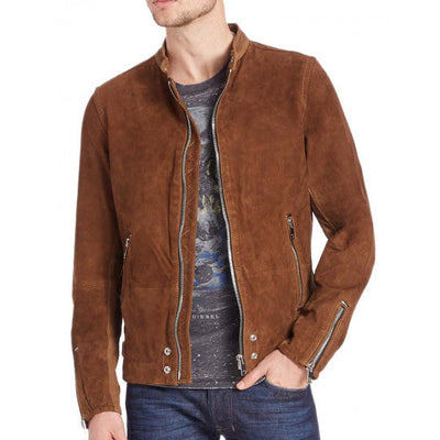 Men's Casual Suede Leather Jacket