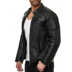 Men's Classic Black leather jacket TheJacketFactory