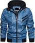Men’s Faux Leather Hooded Motorcycle Jacket TheJacketFactory