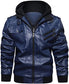 Men’s Faux Leather Hooded Motorcycle Jacket TheJacketFactory