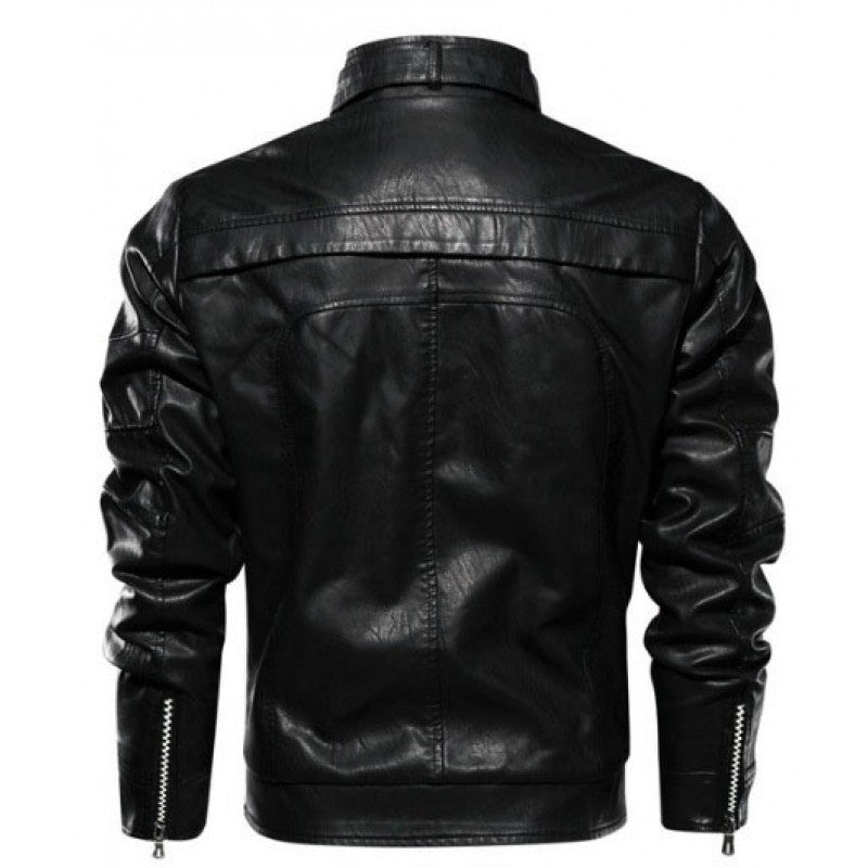 Men's Retro Leather Motorcycle Jacket TheJacketFactory