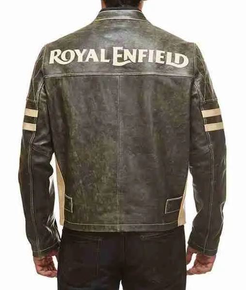 Men’s Royal Enfield Cafe Racer Leather Jacket TheJacketFactory