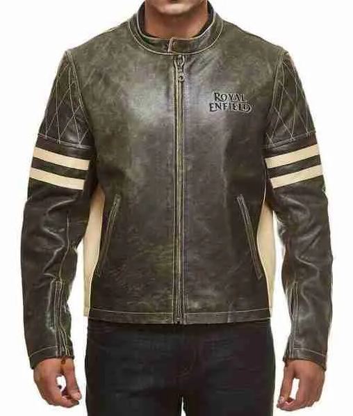 Men’s Royal Enfield Cafe Racer Leather Jacket TheJacketFactory