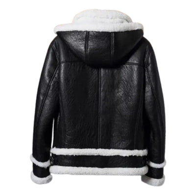 Men's Shearling Black Leather Jacket