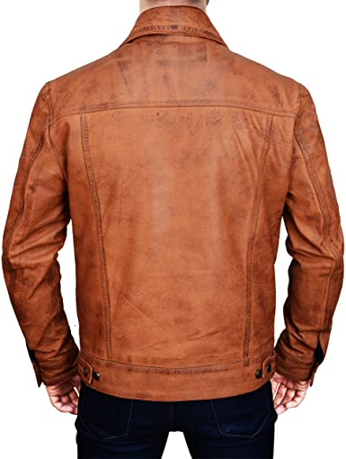 Men's Trucker Leather Jacket TheJacketFactory