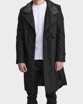 Men's Black Mid-Length Coat