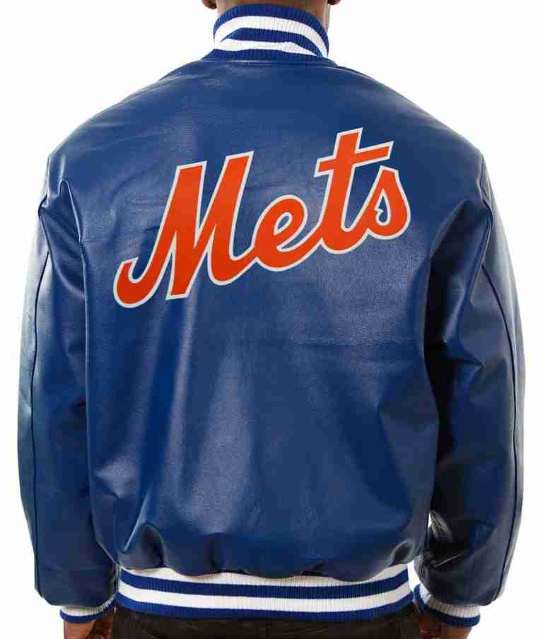 New York Mets Varsity Leather Jacket TheJacketFactory