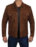 Shirt Collar Suede Jacket TheJacketFactory