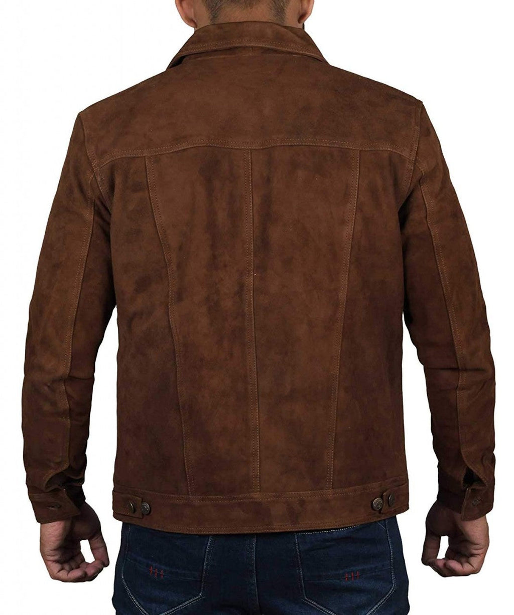 Shirt Collar Suede Jacket TheJacketFactory